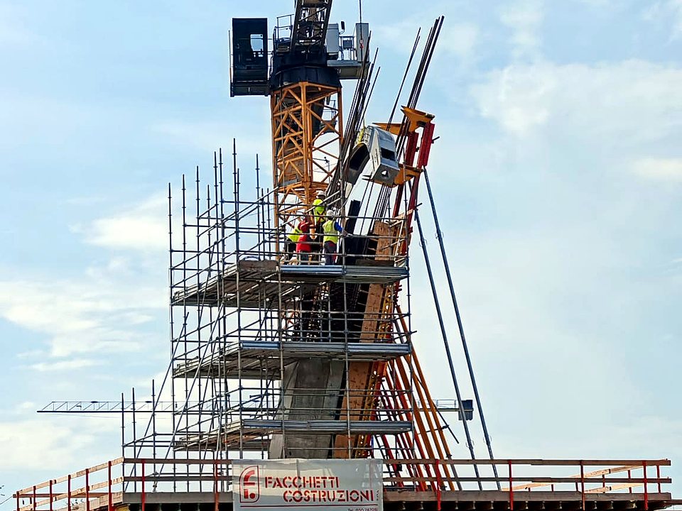 Cantiere del ponte S.P. BS 573 a Palazzolo sull'Oglio